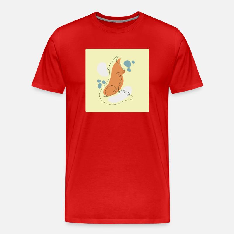 Fuchs - Männer Premium Bio T-Shirt - Rot