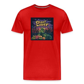 Canabis lover Nyc - T-shirt bio Premium Homme - rouge - Devant - Damien (186cm)