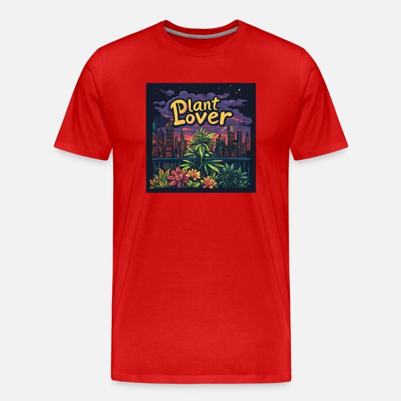 Canabis lover Nyc - Männer Premium Bio T-Shirt - Rot