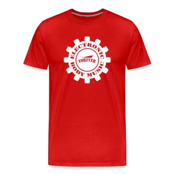 Body Music électronique Forever EBM avec Gear V2 - T-shirt bio Premium Homme - rouge - Devant - Damien (186cm)