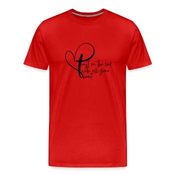 Praise the Lord - Men's Premium Organic T-Shirt - red - Front - Damien (186cm)