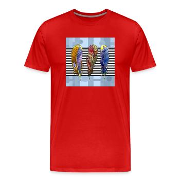 Stylo - T-shirt bio Premium Homme - rouge - Devant - Damien (186cm)