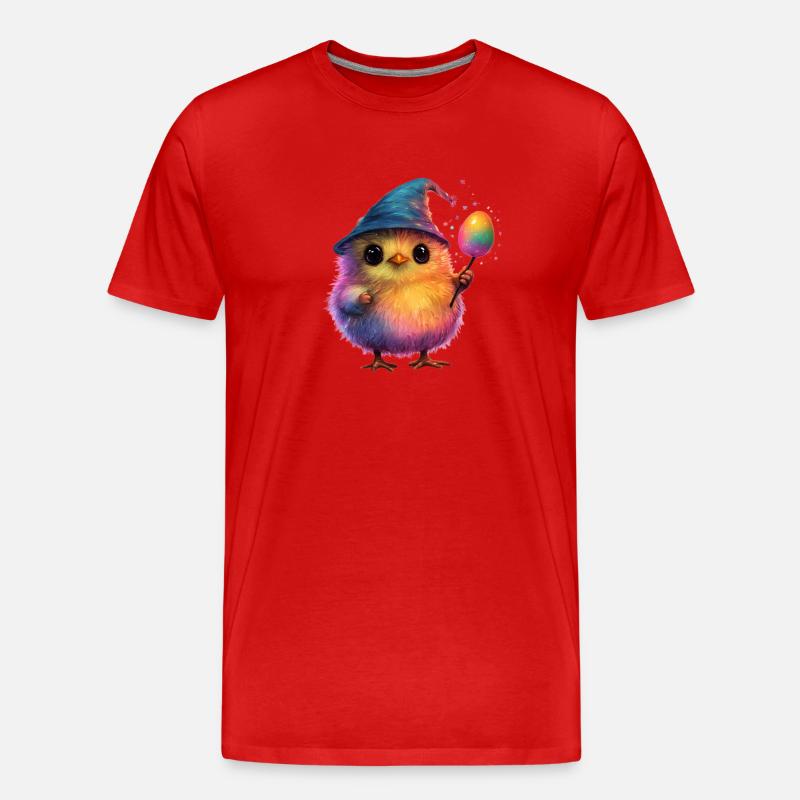 Magisches Küken - Männer Premium Bio T-Shirt - Rot