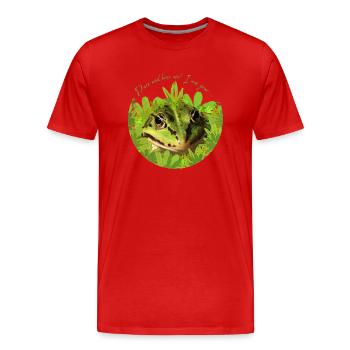 Frosch küss mich Prinz - Männer Premium Bio T-Shirt - Rot - Vorne - Damien (186cm)