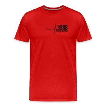 1988 Jubiläumsgeschenk 1988 Limitierte Auflage 1988 - Männer Premium Bio T-Shirt - Rot - Vorne - Damien (186cm)