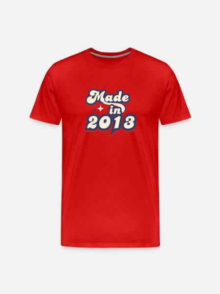 Made in 2013 retro - Men's Premium Organic T-Shirt - red