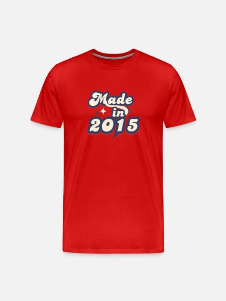 Made in 2015 retro - Men's Premium Organic T-Shirt - red