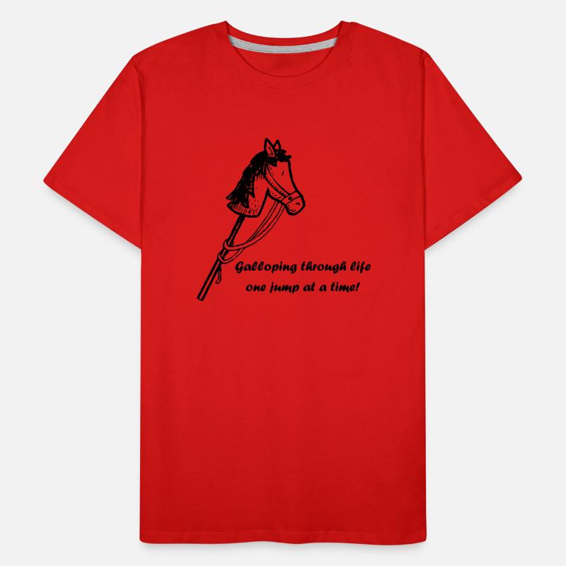 Galloping through life - Hobby Horsing Men's Premium Organic T-Shirt