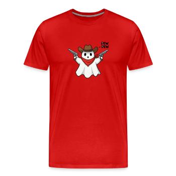 Cow-boy fantôme - T-shirt bio Premium Homme - rouge - Devant - Damien (186cm)
