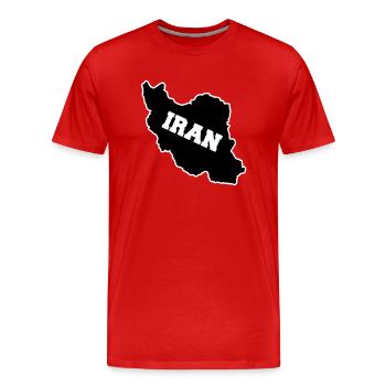Iran - T-shirt bio Premium Homme - rouge - Devant - Damien (186cm)