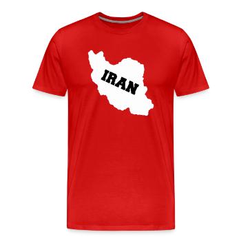 Iran - T-shirt bio Premium Homme - rouge - Devant - Damien (186cm)