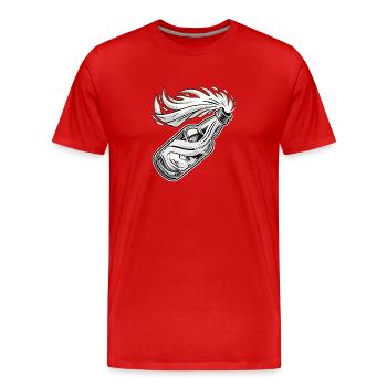 Molotov Cocktail - Männer Premium Bio T-Shirt - Rot - Vorne - Damien (186cm)