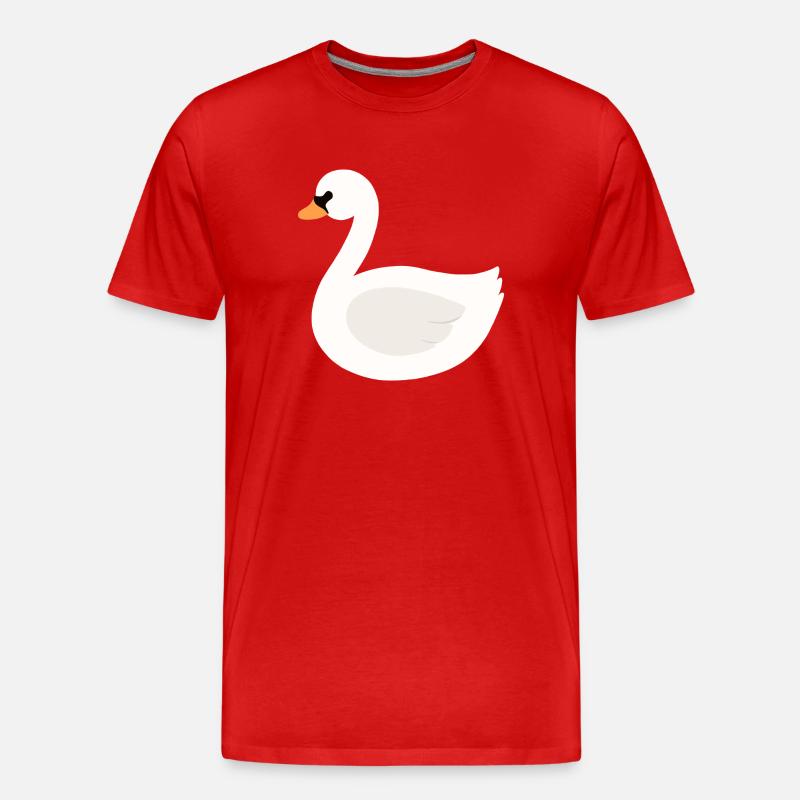 Schwan - Männer Premium Bio T-Shirt - Rot