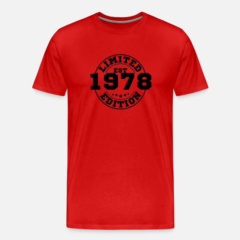 1978 Limitierte Auflage - Männer Premium Bio T-Shirt - Rot