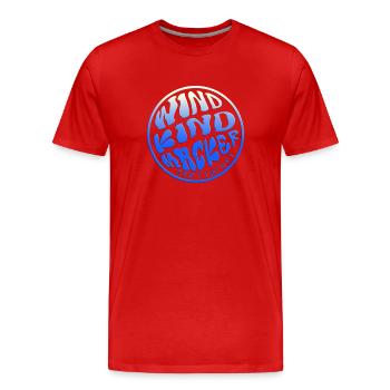 WINDKIND Macker - Männer Premium Bio T-Shirt - Rot - Vorne - Damien (186cm)
