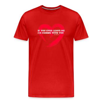 Ne vous laissez jamais blanc - T-shirt bio Premium Homme - rouge - Devant - Damien (186cm)
