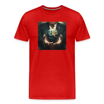 Präsident - Männer Premium Bio T-Shirt - Rot - Vorne - Damien (186cm)