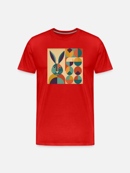 Easter Bunny No.08 - Men's Premium Organic T-Shirt - red