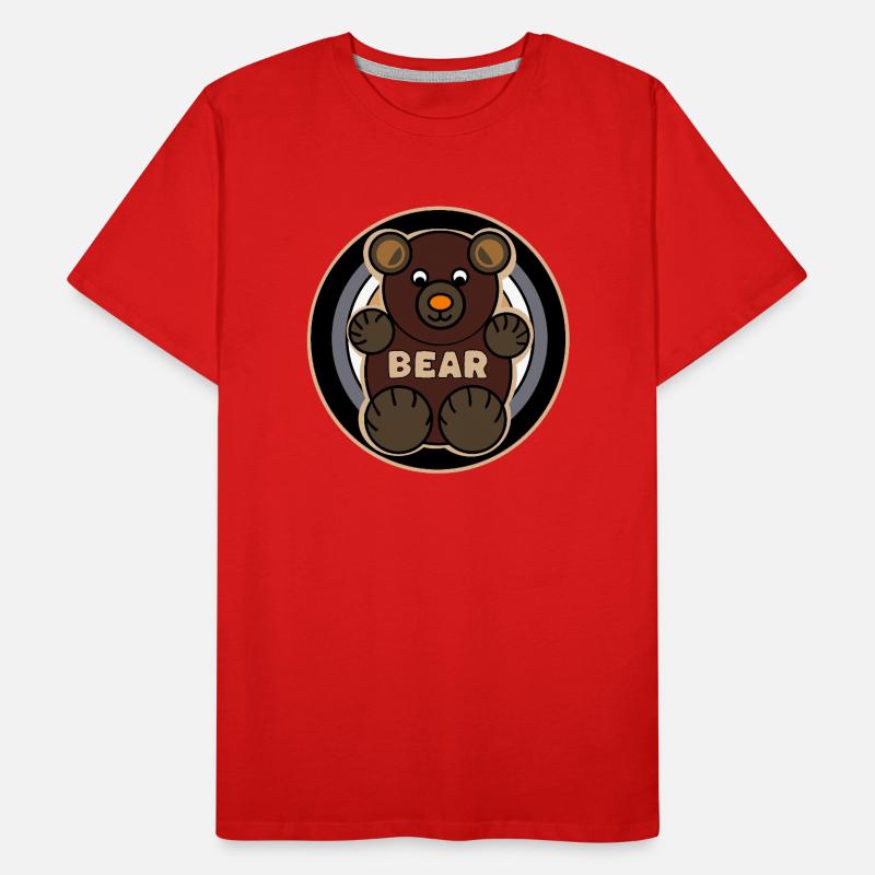 Drapeau d’ours Teddy Bear Design T-shirt bio Premium Homme