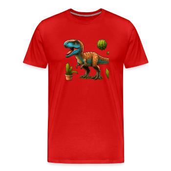Dinosaurier - Riesiges Säugetier - Männer Premium Bio T-Shirt - Rot - Vorne - Damien (186cm)
