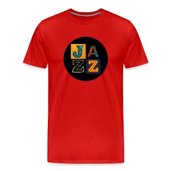 Jazz - Männer Premium Bio T-Shirt - Rot - Vorne - Damien (186cm)