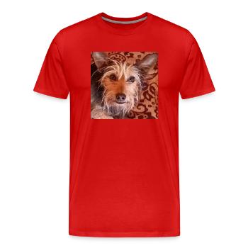 Yorkshire terrier Mischling süsser hund - Männer Premium Bio T-Shirt - Rot - Vorne - Damien (186cm)