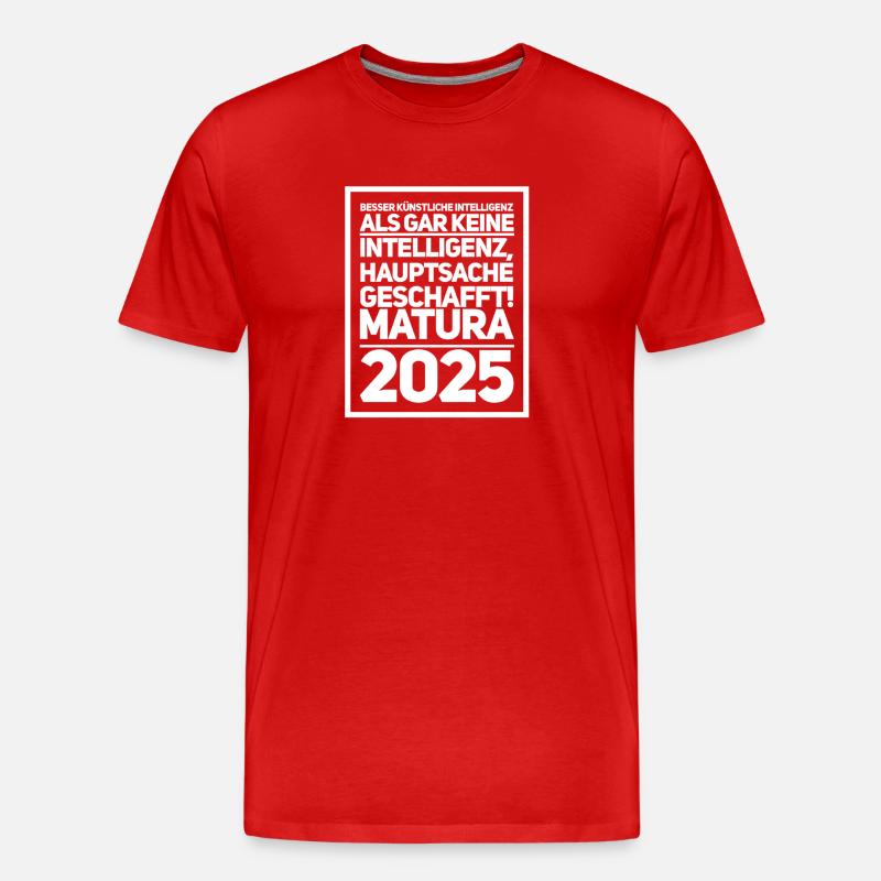 Matura - Männer Premium Bio T-Shirt - Rot