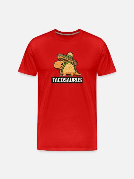 Tacosaurus - Männer Premium Bio T-Shirt - Rot
