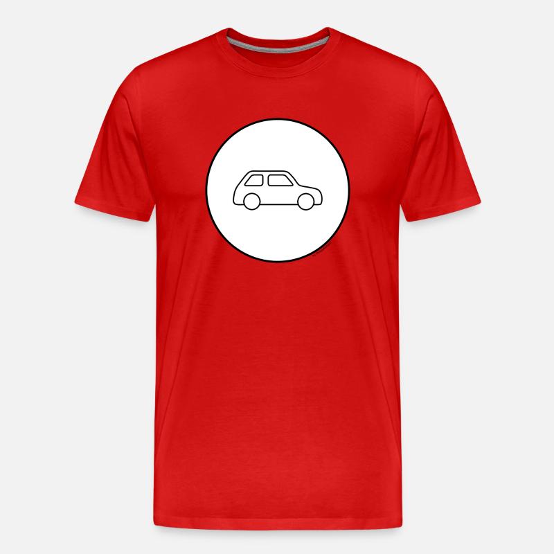 einfach ein Auto - Männer Premium Bio T-Shirt - Rot