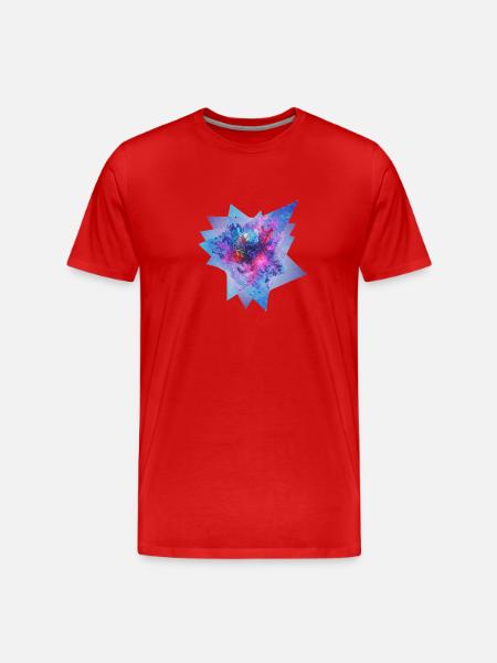 Fractal Pulse - Men's Premium Organic T-Shirt - red