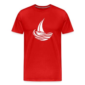 Segelclub Feeling für unterwegs - Männer Premium Bio T-Shirt - Rot - Vorne - Damien (186cm)