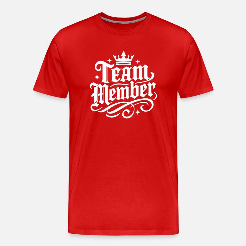 Team Mitglied Krone - Männer Premium Bio T-Shirt - Rot