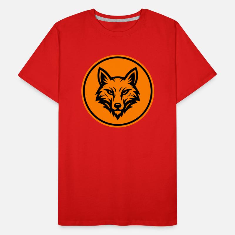 Fuchs Kopf Icon Männer Premium Bio T-Shirt