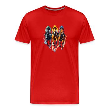 Chevaux de course Chevaux Jockey Derby - T-shirt bio Premium Homme - rouge - Devant - Damien (186cm)