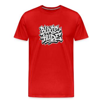 Buxtehude graffiti - Männer Premium Bio T-Shirt - Rot - Vorne - Damien (186cm)