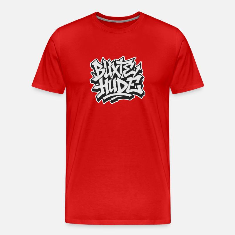 Buxtehude graffiti - Männer Premium Bio T-Shirt - Rot