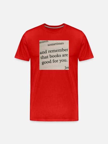 Buchseite - Bücher tun dir gut - Männer Premium Bio T-Shirt - Rot