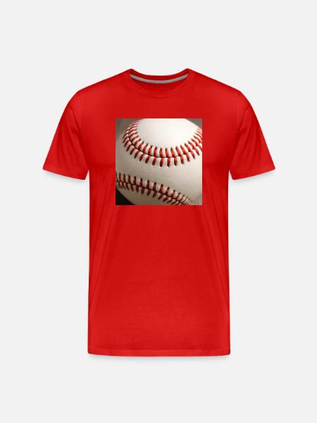Baseball - Men's Premium Organic T-Shirt - red
