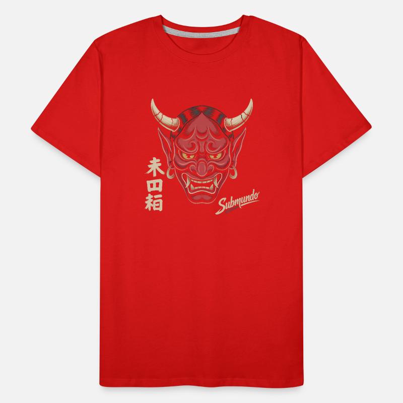 Japanische Maske Männer Premium Bio T-Shirt