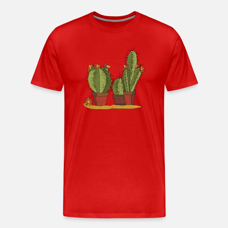 Flowers - Men's Premium Organic T-Shirt - red