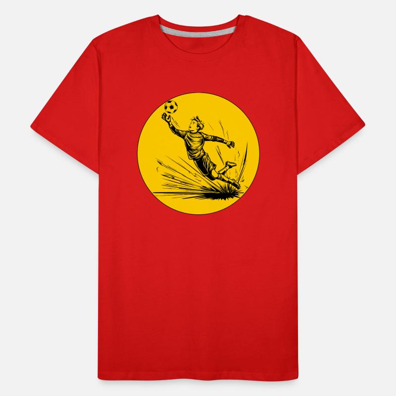 Torwart (schwarz-gelb) Männer Premium Bio T-Shirt
