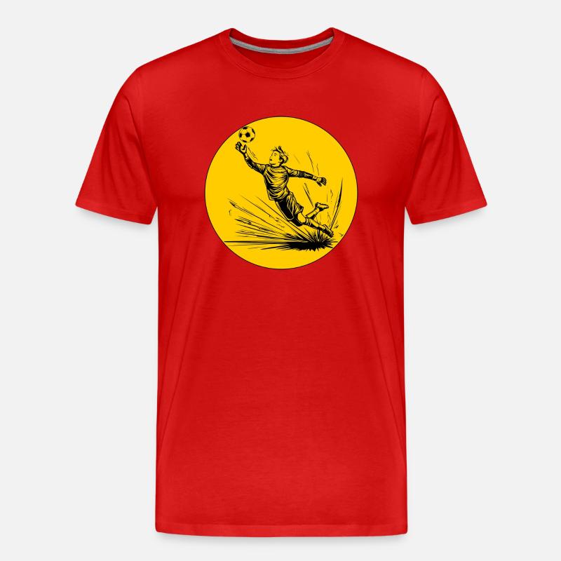 Goalkeeper (black and yellow) - Men's Premium Organic T-Shirt - red
