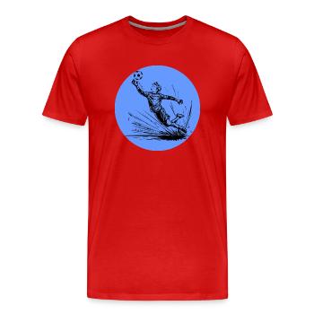 Goalkeeper - Men's Premium Organic T-Shirt - red - Front - Damien (186cm)