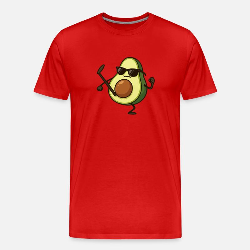 Avocado Karate - Men's Premium Organic T-Shirt - red