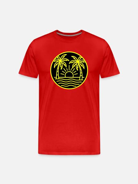 Island Palm Tree Holidays - Men's Premium Organic T-Shirt - red