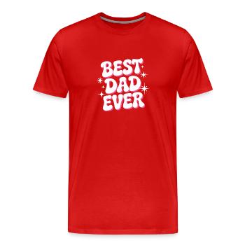 Bester Vater aller Zeiten - Männer Premium Bio T-Shirt - Rot - Vorne - Damien (186cm)