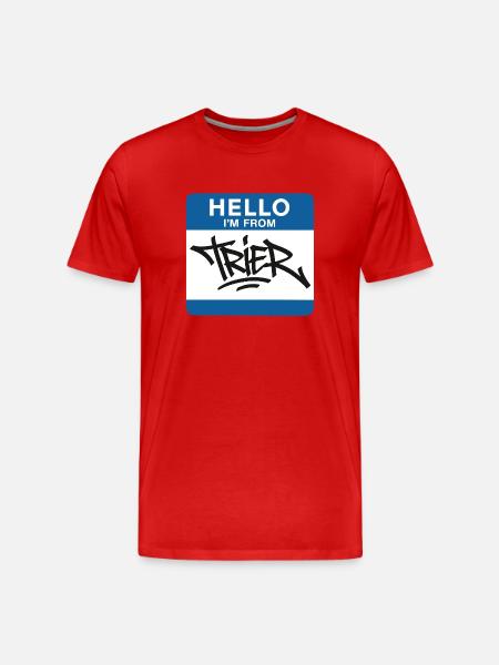 Trier Germany Graffiti - Men's Premium Organic T-Shirt - red