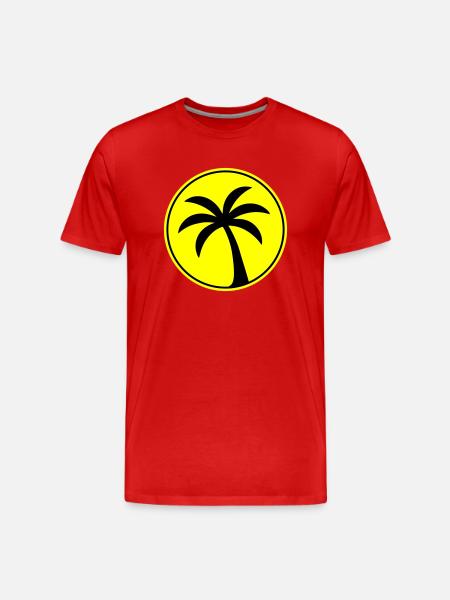 Palm tree icon beach - Men's Premium Organic T-Shirt - red