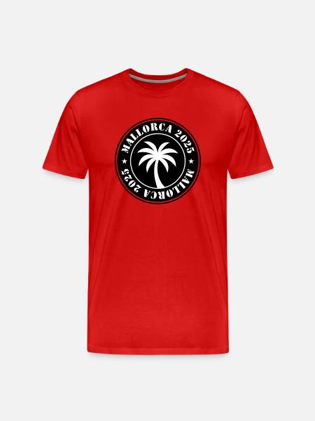 Mallorca 2025 Palm Tree - Men's Premium Organic T-Shirt - red