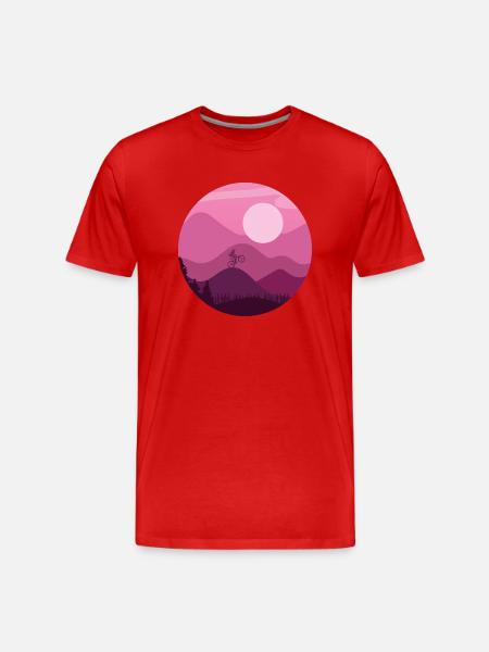 Mountain Biker - Men's Premium Organic T-Shirt - red